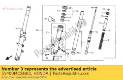 fork assy, ?? R fr van Honda, met onderdeel nummer 51400MCSG03, bestel je hier online: