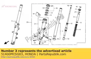 Honda 51400MCSG03 fork assy,r fr - Bottom side