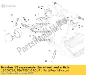 Piaggio Group 1B000714 headlight frame - Bottom side