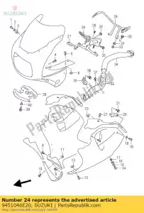 suzuki 9451046E20 brace comp, kap - Onderkant