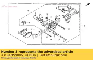 Honda 43101MV9006 cuerpo, rr. pinza (nissin - Lado inferior