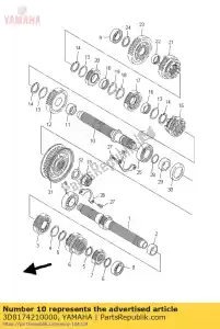 yamaha 3D8174210000 axle, drive - Bottom side