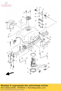 yamaha 901190623400 bolt, with washer - Bottom side