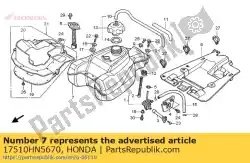 Here you can order the no description available at the moment from Honda, with part number 17510HN5670: