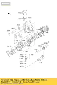 kawasaki 482J8000 anel de retenção, 8 mm - Lado inferior