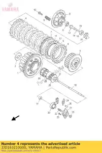 yamaha 3JD163210000 placa, fricción - Lado inferior