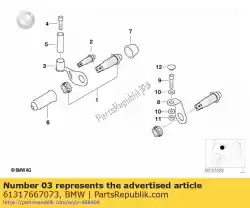 Here you can order the dual bracket, radio button, left from BMW, with part number 61317667073: