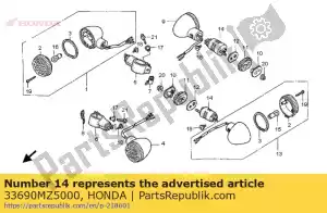 Honda 33690MZ5000 stay comp., rr. winker - Bottom side