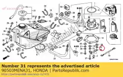 kraag, brandstofpomp van Honda, met onderdeel nummer 90503MENA31, bestel je hier online: