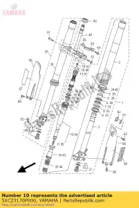 yamaha 5XC23170P000 cylindre, fourche avant - La partie au fond