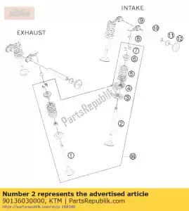 ktm 90136030000 zawór wlotowy - Dół