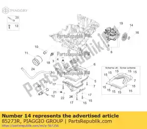 Piaggio Group 85273R pump gear - Bottom side