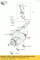 130310149, Kawasaki, krukas-comp kle650cbf kawasaki  er-6f er-6n kle klz 650 1000 2006 2007 2008 2009 2010 2011 2012 2013 2014 2015 2016 2017 2018 2019 2020 2021, Nieuw