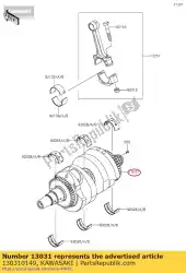 krukas-comp kle650cbf van Kawasaki, met onderdeel nummer 130310149, bestel je hier online: