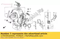 17503KG0000, Honda, caoutchouc, réservoir de carburant rr. honda nx 650 1988 1989 1990 1991 1992 1993 1994 1995 1996 1997 1998 1999, Nouveau