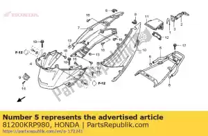 Honda 81200KRP980 comp. portadora, rr. - Lado inferior