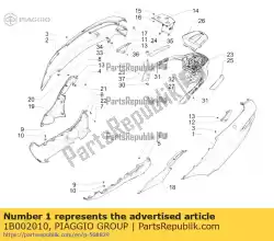 Qui puoi ordinare pannello laterale sinistro da Piaggio Group , con numero parte 1B002010: