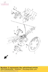 Yamaha 5MV2580W0000 caliper assy, rear 2 - Bottom side