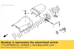 Here you can order the seat assy., single from Honda, with part number 77100MBWA10: