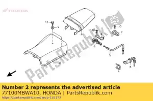 honda 77100MBWA10 seat assy., single - Bottom side