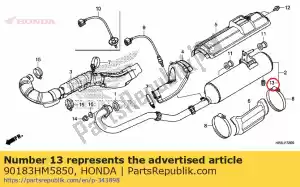 honda 90183HM5850 perno, descargador - Lado inferior