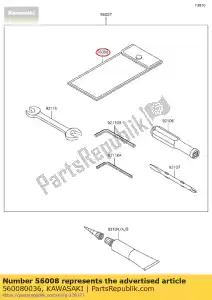 Kawasaki 560080036 tas, gereedschap - Onderkant