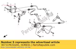 Here you can order the cord, high tension(1) from Honda, with part number 30731MCSG00: