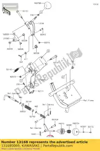 kawasaki 131680069 01 lever - Bottom side