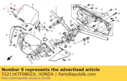 Aqui você pode pedir o conjunto de capa, alça rr. * nh1 * (nh1 preto) em Honda , com o número da peça 53211KTF980ZA: