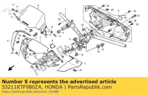 honda 53211KTF980ZA conjunto de capa, alça rr. * nh1 * (nh1 preto) - Lado inferior