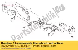 Aqui você pode pedir o parafuso, flange, 8x28 em Honda , com o número da peça 90212MN1670: