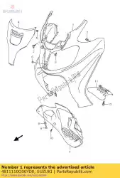 Here you can order the shield,leg fron from Suzuki, with part number 4811110G00YD8: