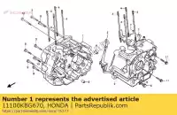 11100KBG670, Honda, carter comp., r. honda cb hornet f cmx rebel c twofifty  cbx cb250 cmx250c 250 , Nieuw