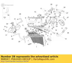 Qui puoi ordinare inserto filettato m6x16 da Piaggio Group , con numero parte 898047: