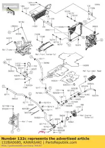 kawasaki 132BA0680 bolt-flanged-small common - Bottom side