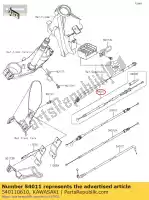 540110610, Kawasaki, cable-clutch klx150jff kawasaki  d tracker 150 2016 2017 2018 2019 2021, New