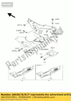 360305429R1, Kawasaki, côté couverture, lh, p.a.whi kawasaki zxr  l zxr400 400 , Nouveau