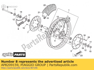 aprilia AP8209159 volet de roue 17 