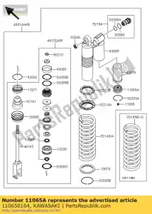 Kawasaki 110650164 cap,chamber - Bottom side