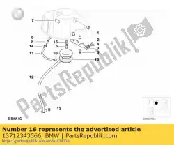 inlaatbuis van BMW, met onderdeel nummer 13712343566, bestel je hier online: