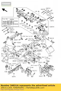 Kawasaki 260311269 cablaggio, principale - Il fondo