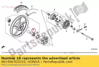 961406302010, Honda, Cuscinetto, sfera radiale, 6302u honda  ca cb cbf cbr cg clr cmx elsinore k0 usa f (e) mtx nx rw (d) england vt vtr xbr xl 125 200 250 300 450 500 1974 1983 1984 1985 1986 1987 1988 1989 1992 1994 1995 1996 1997 1998 1999 2000 2001 2002 2003 2004 2005 2006 2007 2008 2009 2010 2011 2013 2, Nuovo