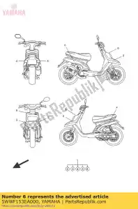 yamaha 5WWF153EA000 emblema yamaha - Lado inferior