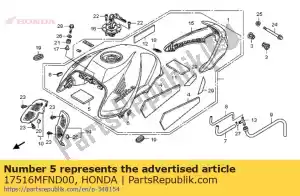 Honda 17516MFND00 mat, fuel tank center - Bottom side