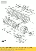 92046S027, Kawasaki, roulement-aiguille, 35x40x39. lv100 kawasaki klv 1000 2004 2005, Nouveau