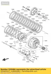 Qui puoi ordinare cuscinetto-ago, 35x40x39. Lv100 da Kawasaki , con numero parte 92046S027: