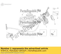 978414, Piaggio Group, zacisk hamulca tylnego. czarny moto-guzzi bellagio griso griso s e stelvio zgulsg01 zgulsu02 zgulze00, zgulzg00, zgulzu01 940 1200 2007 2008 2009 2011 2015 2016 2017, Nowy