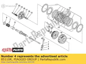 Piaggio Group 85110R roller cage d8x12x10 - Bottom side