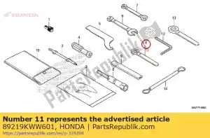 honda 89219KWW601 moersleutel, oog, 19mm - Onderkant