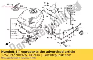Honda 17520MZ7000ZA ensemble de réservoir, type de carburant (wl) * - La partie au fond